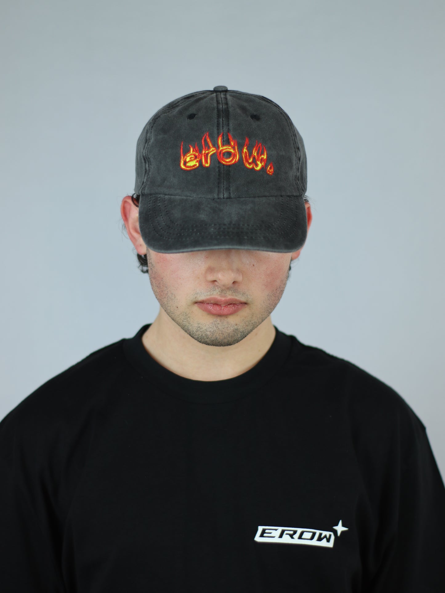 flames cap gray.