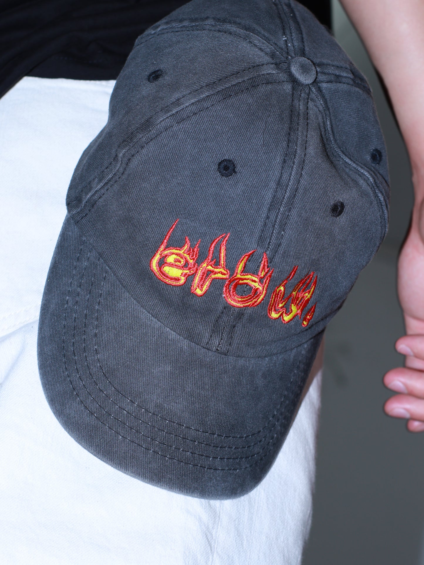 flames cap gray.